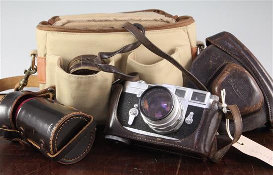 A Leica M3 range finder camera, no. 998724,